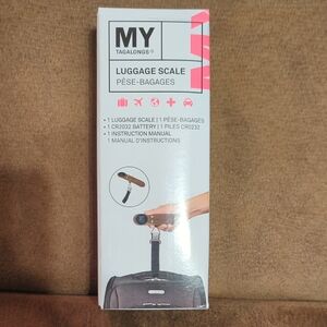 MY Tagalongs Luggage Scale - White with Pink Accent